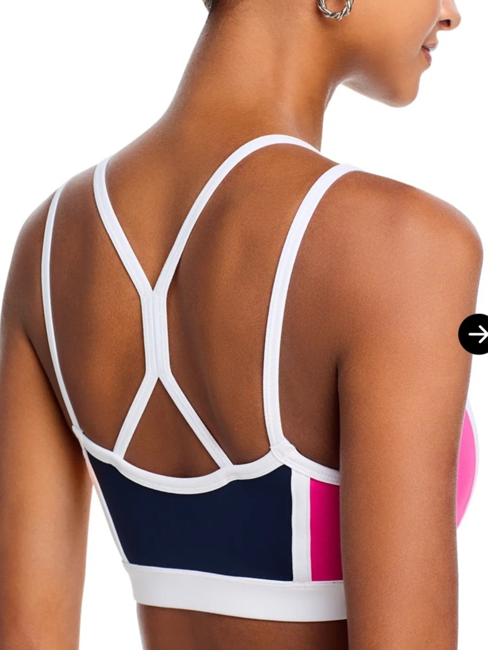 AQUA ATHLETIC Toned Out Color Block Sports Bra & Leggings Set in Raspberry XS - Picture 3 of 11